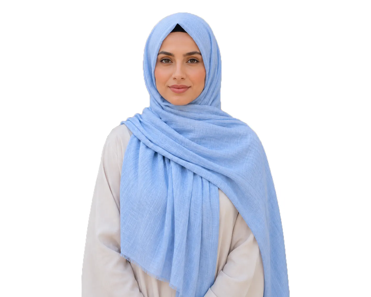 Sky Blue Cotton Marble Scarf Hijab by Q&S Islamic Store