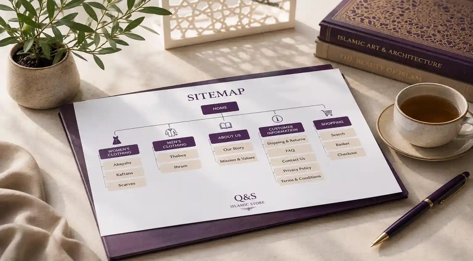 sitemap by Q&S Islamic Store.